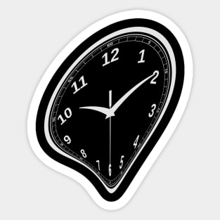 Wobbly clock Sticker